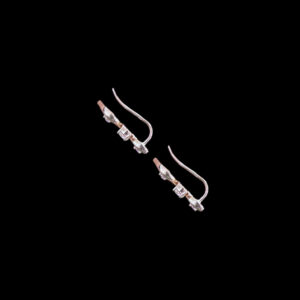 Ethereal Diamond Swirl Ear Climbers