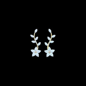 Ethereal Diamond Floral Vine Earrings