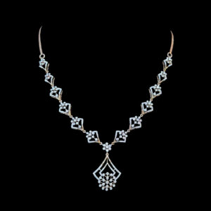 Ethereal Diamond Floral Drop Necklace