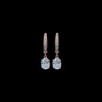 Radiant Oval Drop Diamond Earrings