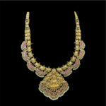 Divine Lakshmi Ruby & Emerald Gold Necklace