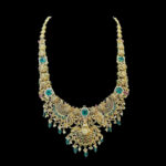 Majestic Lakshmi Peacock Antique Gold Haram