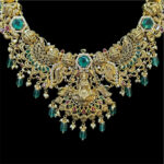 Majestic Lakshmi Peacock Antique Gold Haram