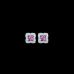 Regal Ruby & Diamond Blossom Studs