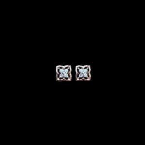 Radiant Diamond Clover Studs