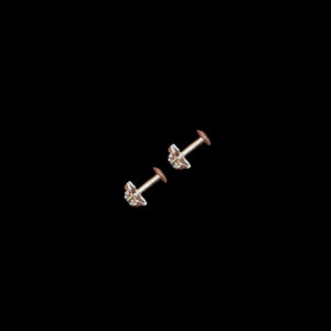 Radiant Diamond Floral Square Studs