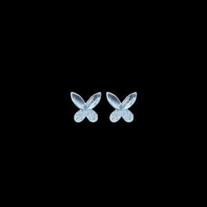 Radiant Diamond Butterfly Studs