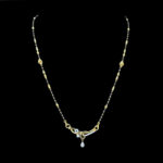Elegant Diamond Black Bead Chain
