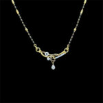 Elegant Diamond Black Bead Chain