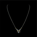 Elegant Diamond Fan Black Bead Mangalsutra