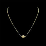 Elegant Gold Black Bead Chain