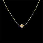 Elegant Gold Black Bead Chain