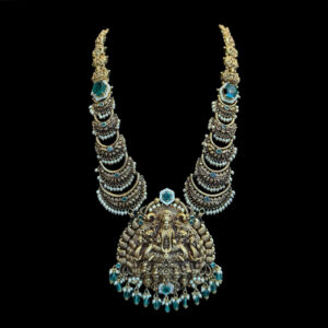 Divine Lakshmi Antique Gold Long Haram