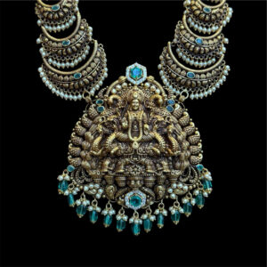 Divine Lakshmi Antique Gold Long Haram