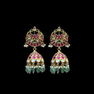 Divine Kempu Antique Gold Chandbali