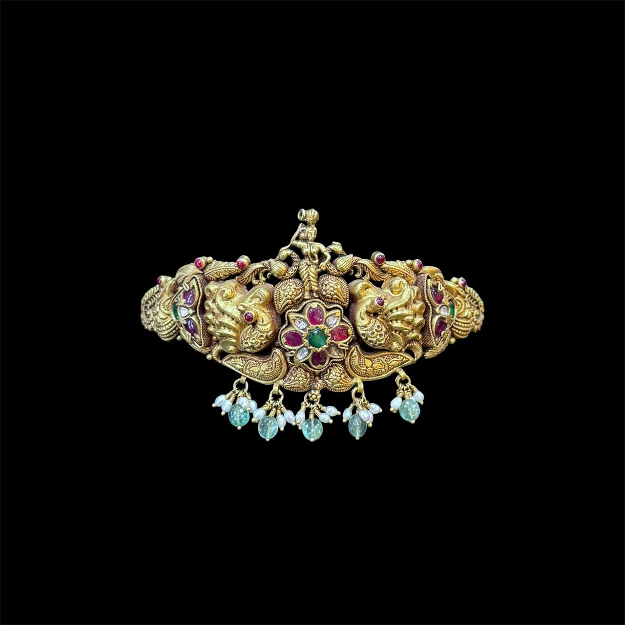 photo_6192481824903205250_y Regal Peacock Antique Gold Choker