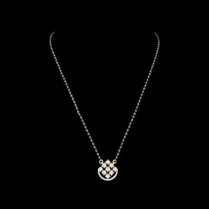 Elegant Diamond Black Bead Mangalsutra