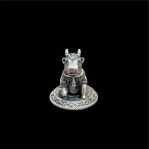 Ornate Silver Nandi Idol