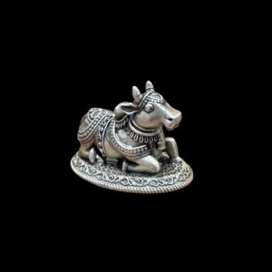 Ornate Silver Nandi Idol