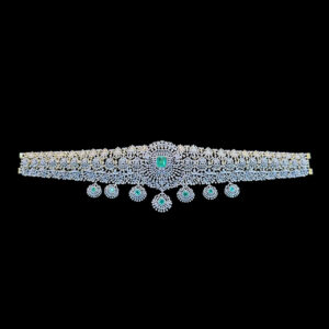 Majestic Diamond & Emerald Bridal Vaddanam