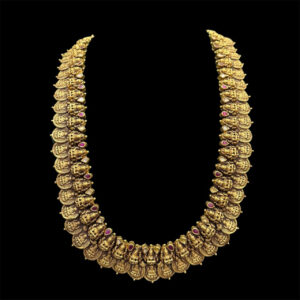 Timeless Lakshmi Coin Antique Gold Haaram in 22 KT gold by Gold Palace, Nellore