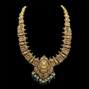 Heritage Temple Shrine Gold Haaram in 22 KT gold by Gold Palace, Nellore