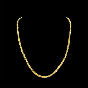 Classic Textured Bead Gold Chain in 22 KT gold by Gold Palace, Nellore
