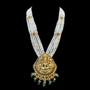 Divine Lakshmi Nakshi Seed-Pearl Gold Chain in 22 KT gold by Gold Palace, Nellore