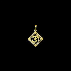 Divine Om Cutwork Two-Tone Gold Pendant in 22 KT gold by Gold Palace, Nellore