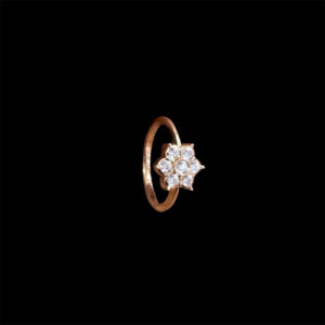 Blooming CZ Cluster Gold Ring in 18 KT gold by Gold Palace, Nellore
