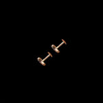 Classic Diamond Crossover Rose Gold Studs in 18 KT gold by Gold Palace, Nellore