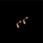 Regal Diamond Trellis Rose Gold Studs in 18 KT gold by Gold Palace, Nellore