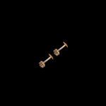 Radiant Four-Stone Square Rose Gold Studs in 18 KT gold by Gold Palace, Nellore