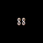 Timeless Diamond Infinity Rose Gold Studs in 18 KT gold by Gold Palace, Nellore