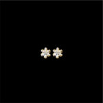 Blooming Diamond Petal Rose Gold Studs in 18 KT gold by Gold Palace, Nellore