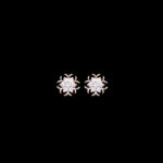 Celestial Diamond Snowflake Rose Gold Studs in 18 KT gold by Gold Palace, Nellore