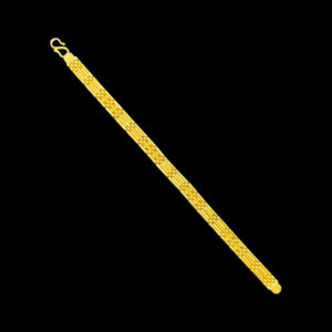 Classic Three-Row Gate Link Gold Bracelet in 22 KT gold by Gold Palace, Nellore