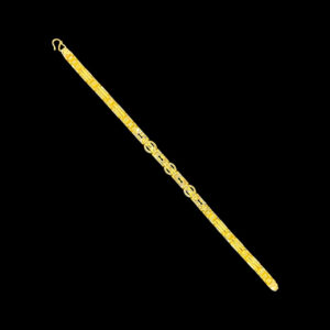 Timeless Engraved Fancy-Link Gold Bracelet in 22 KT gold by Gold Palace, Nellore